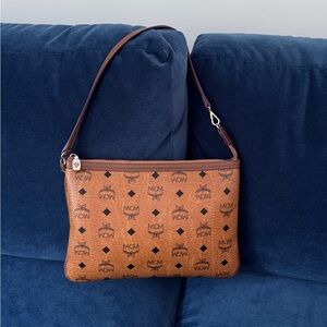 MCM Visetos‎ Liz Shopper Women’s Tote Pouch cognac